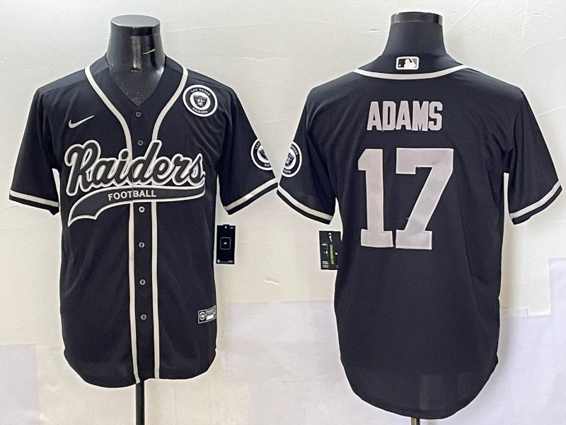 Men 2025 Oakland Raiders #17 Adams Black Joint Name Nike Limited NFL Jersey style 7->oakland raiders->NFL Jersey